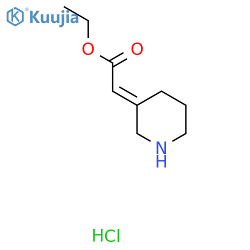 Ethyl 2-(3-piperidinylidene)acetate hydrochloride structure