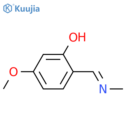 Phenol,5-methoxy-2-[(methylimino)methyl]- structure