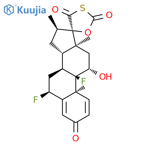 (6a,11b,16a,17a)-6,9-Difluoro-11-hydroxy-16-methyl-spiroandrosta-1,4-diene-17,5'-1,3oxathiolane-2',3,4'-trione structure