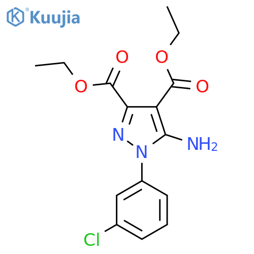 Diethyl 5-amino-1-(3-chlorophenyl)pyrazole-3,4-dicarboxylate structure