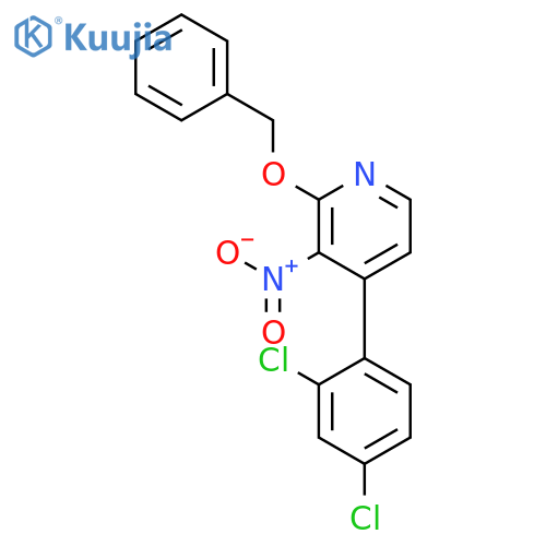 2-(Benzyloxy)-4-(2,4-dichlorophenyl)-3-nitropyridine structure