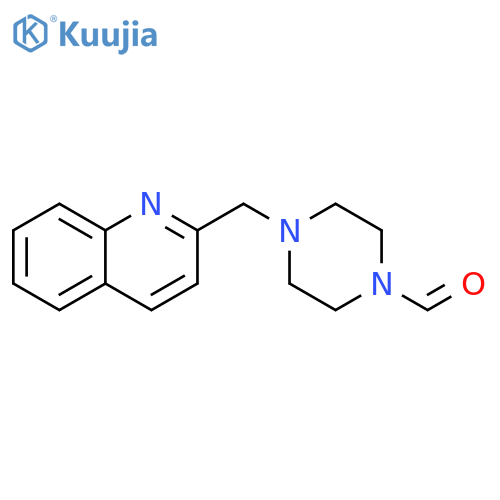 4-(quinolin-2-ylmethyl)piperazine-1-carbaldehyde structure