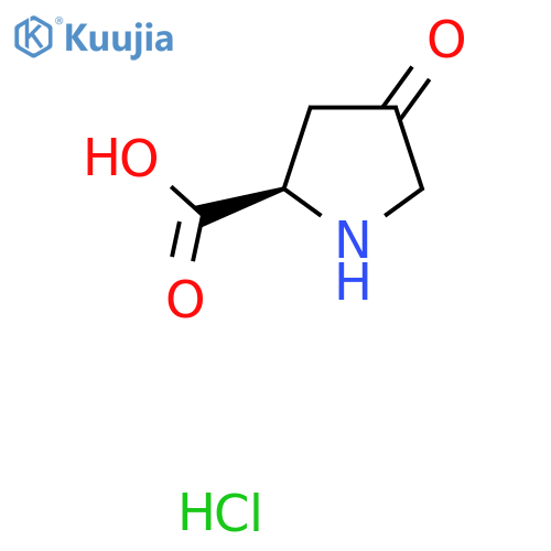 (2R)-4-oxopyrrolidine-2-carboxylic acid hydrochloride structure