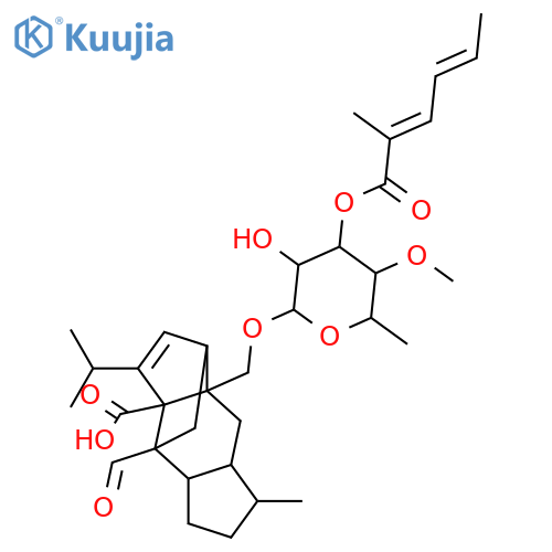 Sordaricin; O-[2-Methyl-2E,4E-hexadienoyl-(→3)-6-deoxy-4-O-methyl-β-D-altropyranoside] structure