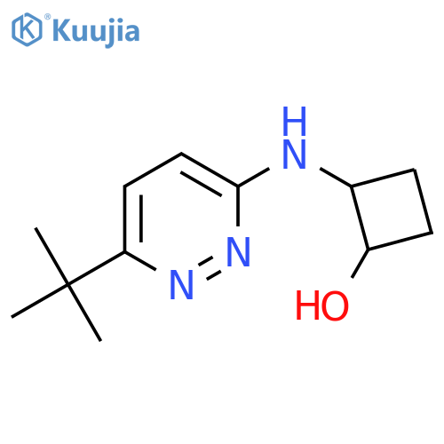 2-(6-tert-butylpyridazin-3-yl)aminocyclobutan-1-ol structure