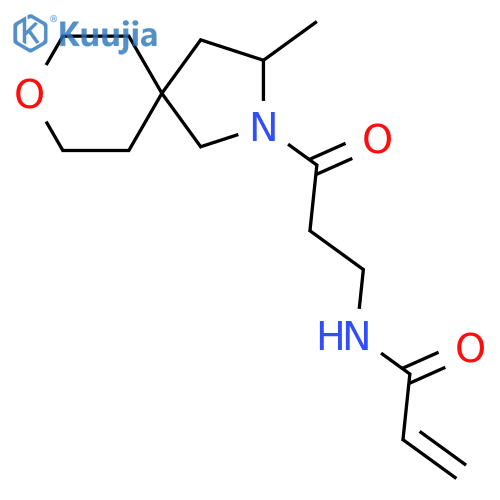 N-(3-{3-methyl-8-oxa-2-azaspiro4.5decan-2-yl}-3-oxopropyl)prop-2-enamide structure