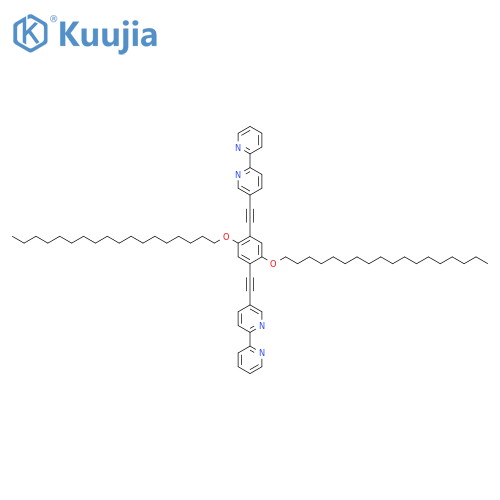 2,2'-Bipyridine,5,5''-[[2,5-bis(octadecyloxy)-1,4-phenylene]di-2,1-ethynediyl]bis- structure