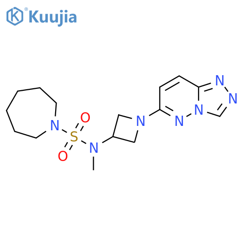 N-methyl-N-(1-{[1,2,4]triazolo[4,3-b]pyridazin-6-yl}azetidin-3-yl)azepane-1-sulfonamide structure