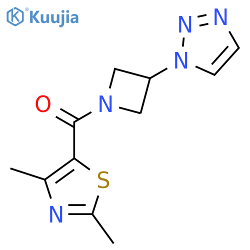 (3-(1H-1,2,3-triazol-1-yl)azetidin-1-yl)(2,4-dimethylthiazol-5-yl)methanone structure