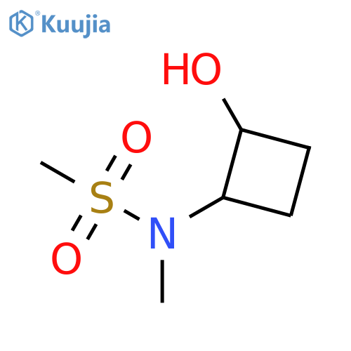 N-(2-hydroxycyclobutyl)-N-methylmethanesulfonamide structure
