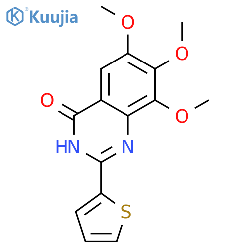4(3H)-Quinazolinone,6,7,8-trimethoxy-2-(2-thienyl)- structure
