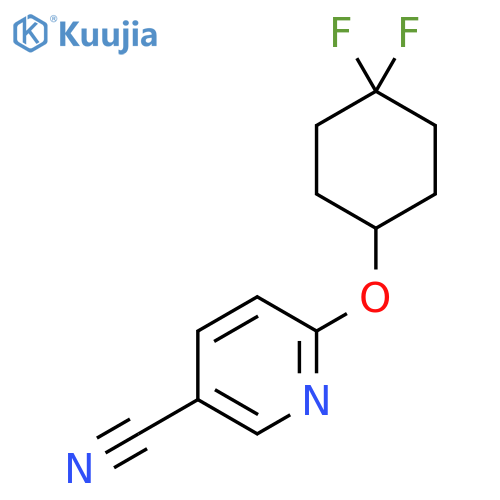 6-[(4,4-Difluorocyclohexyl)oxy]pyridine-3-carbonitrile structure
