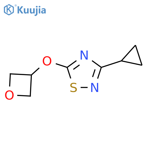 3-Cyclopropyl-5-(oxetan-3-yloxy)-1,2,4-thiadiazole structure