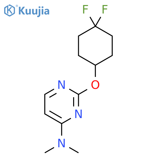 2-[(4,4-difluorocyclohexyl)oxy]-N,N-dimethylpyrimidin-4-amine structure