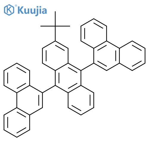 Anthracene, 2-(1,1-dimethylethyl)-9,10-di-9-phenanthrenyl- structure
