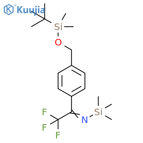 Silanamine, N-[1-[4-[[[(1,1-dimethylethyl)dimethylsilyl]oxy]methyl]phenyl]-2,2,2-trifluoroethylidene]-1,1,1-trimethyl- structure