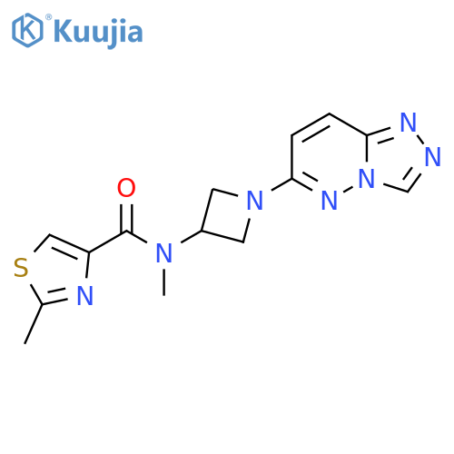 N,2-dimethyl-N-(1-{[1,2,4]triazolo[4,3-b]pyridazin-6-yl}azetidin-3-yl)-1,3-thiazole-4-carboxamide structure