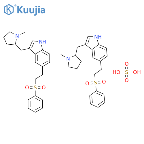 1H-Indole,3-[[(2R)-1-methyl-2-pyrrolidinyl]methyl]-5-[2-(phenylsulfonyl)ethyl]-,sulfate (2:1) structure