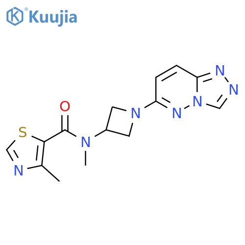 N,4-dimethyl-N-(1-{[1,2,4]triazolo[4,3-b]pyridazin-6-yl}azetidin-3-yl)-1,3-thiazole-5-carboxamide structure
