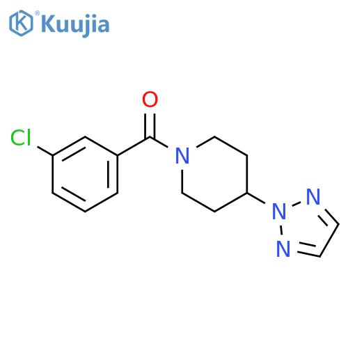1-(3-chlorobenzoyl)-4-(2H-1,2,3-triazol-2-yl)piperidine structure