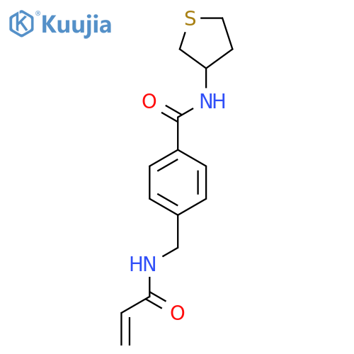 4-(prop-2-enamido)methyl-N-(thiolan-3-yl)benzamide structure