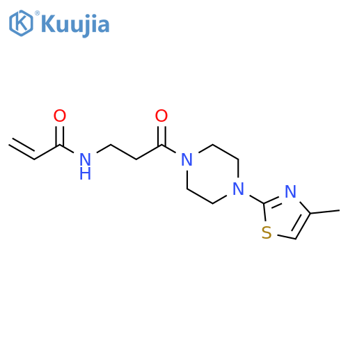 N-[3-[4-(4-Methyl-2-thiazolyl)-1-piperazinyl]-3-oxopropyl]-2-propenamide structure
