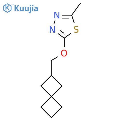 2-Methyl-5-({spiro[3.3]heptan-2-yl}methoxy)-1,3,4-thiadiazole structure