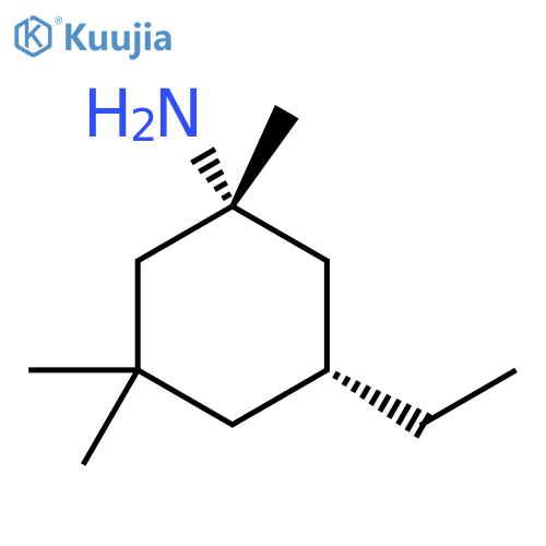 Cyclohexanamine, 5-ethyl-1,3,3-trimethyl-, (1R,5R)-rel- structure