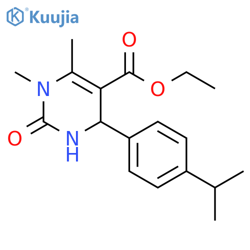 Ethyl 4-(4-isopropylphenyl)-1,6-dimethyl-2-oxo-1,2,3,4-tetrahydro-5-pyrimidinecarboxylate structure
