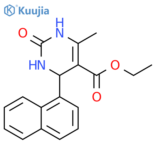 5-Pyrimidinecarboxylic acid,1,2,3,4-tetrahydro-6-methyl-4-(1-naphthalenyl)-2-oxo-, ethyl ester structure