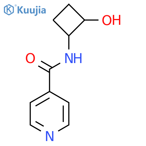 N-(2-hydroxycyclobutyl)pyridine-4-carboxamide structure