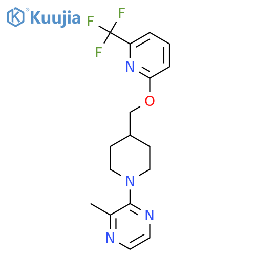 2-Methyl-3-[4-({[6-(trifluoromethyl)pyridin-2-yl]oxy}methyl)piperidin-1-yl]pyrazine structure
