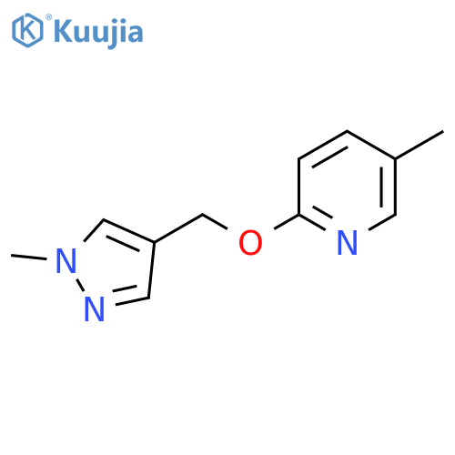 5-methyl-2-[(1-methyl-1H-pyrazol-4-yl)methoxy]pyridine structure