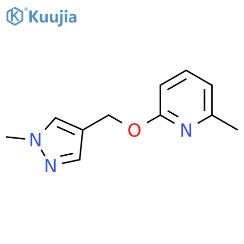 2-methyl-6-[(1-methyl-1H-pyrazol-4-yl)methoxy]pyridine structure