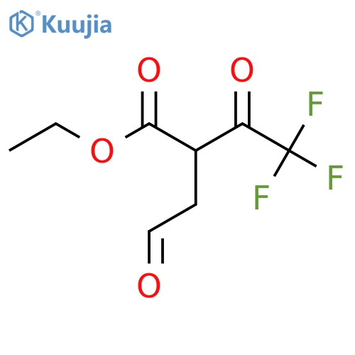 Ethyl 4,4,4-trifluoro-3-oxo-2-(2-oxoethyl)butanoate structure