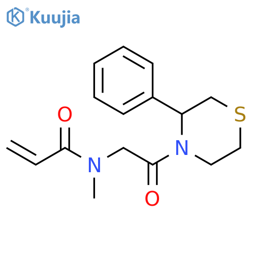 N-Methyl-N-[2-oxo-2-(3-phenyl-4-thiomorpholinyl)ethyl]-2-propenamide structure
