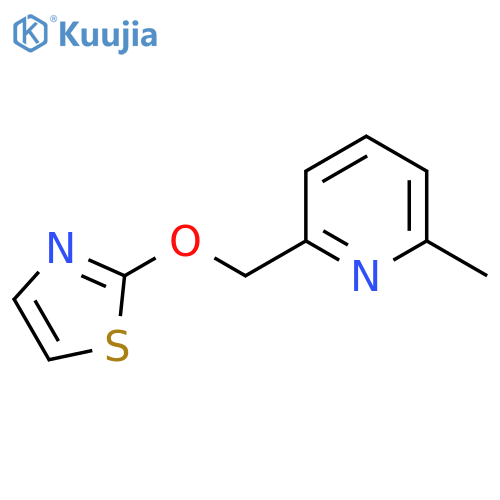 2-Methyl-6-[(1,3-thiazol-2-yloxy)methyl]pyridine structure