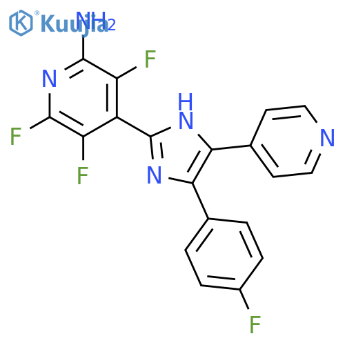2-Pyridinamine,3,5,6-trifluoro-4-[4-(4-fluorophenyl)-5-(4-pyridinyl)-1H-imidazol-2-yl]- structure