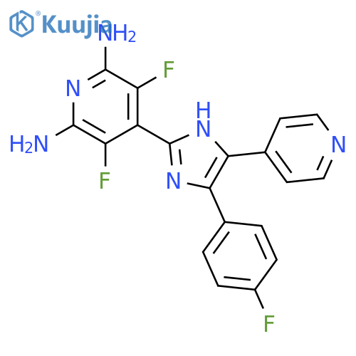2,6-Pyridinediamine,3,5-difluoro-4-[4-(4-fluorophenyl)-5-(4-pyridinyl)-1H-imidazol-2-yl]- structure