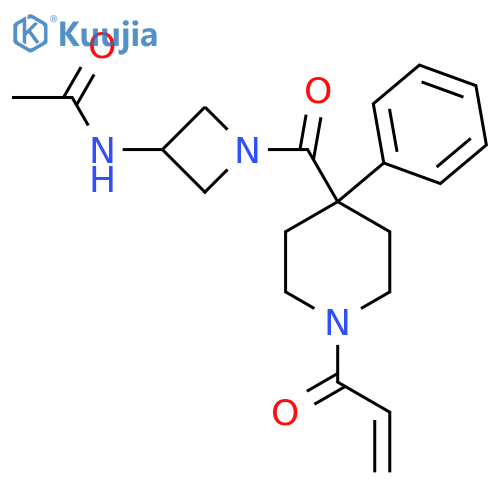 N-[1-(4-Phenyl-1-prop-2-enoylpiperidine-4-carbonyl)azetidin-3-yl]acetamide structure