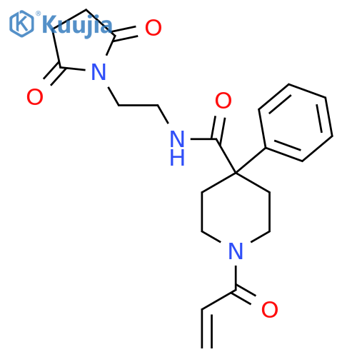 N-[2-(2,5-Dioxopyrrolidin-1-yl)ethyl]-4-phenyl-1-prop-2-enoylpiperidine-4-carboxamide structure