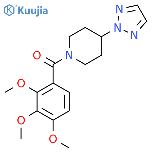 4-(2H-1,2,3-triazol-2-yl)-1-(2,3,4-trimethoxybenzoyl)piperidine structure