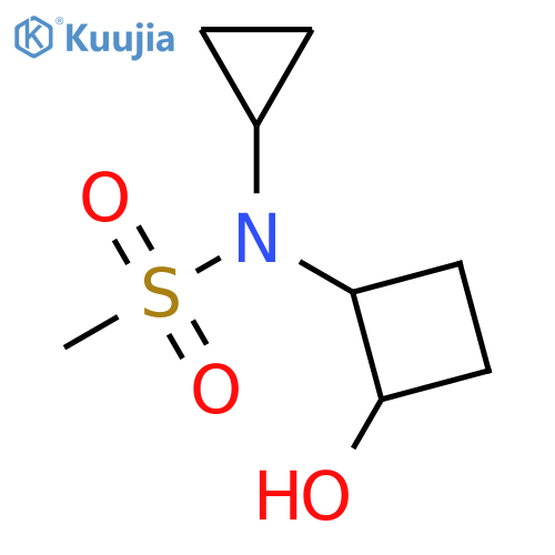 N-cyclopropyl-N-(2-hydroxycyclobutyl)methanesulfonamide structure