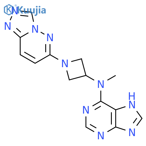 N-methyl-N-(1-{[1,2,4]triazolo[4,3-b]pyridazin-6-yl}azetidin-3-yl)-9H-purin-6-amine structure