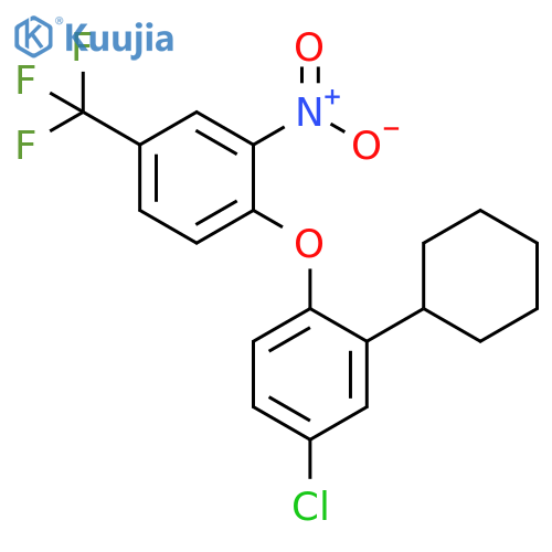 Benzene, 4-chloro-2-cyclohexyl-1-[2-nitro-4-(trifluoromethyl)phenoxy]- structure