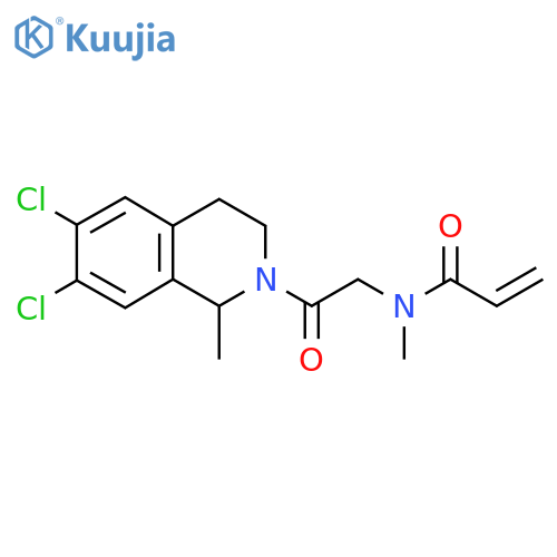N-[2-(6,7-Dichloro-1-methyl-3,4-dihydro-1H-isoquinolin-2-yl)-2-oxoethyl]-N-methylprop-2-enamide structure
