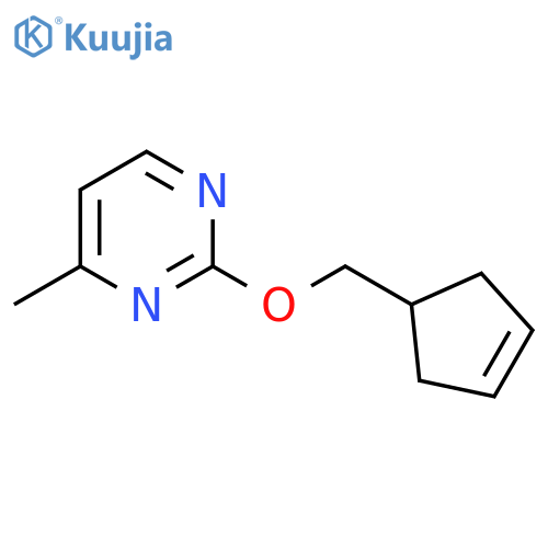 2-[(Cyclopent-3-en-1-yl)methoxy]-4-methylpyrimidine structure
