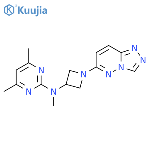 N,4,6-trimethyl-N-(1-{[1,2,4]triazolo[4,3-b]pyridazin-6-yl}azetidin-3-yl)pyrimidin-2-amine structure