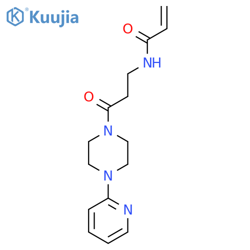 N-{3-oxo-3-[4-(pyridin-2-yl)piperazin-1-yl]propyl}prop-2-enamide structure