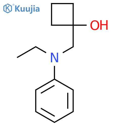 1-{[Ethyl(phenyl)amino]methyl}cyclobutan-1-ol structure